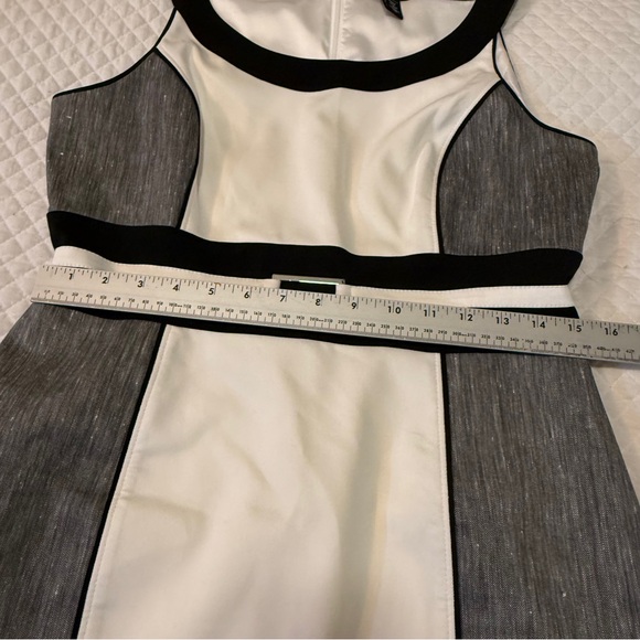 White House Black Market Black and White Colorblock Dress - Picture 7 of 16